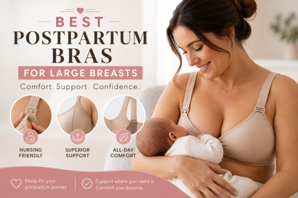 The Best Postpartum Bras for Large Breasts: Built for Real Support, Comfort & Life